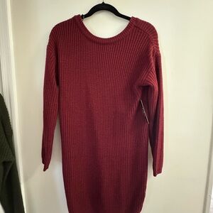 Lulus Red Knit Sweater Dress S